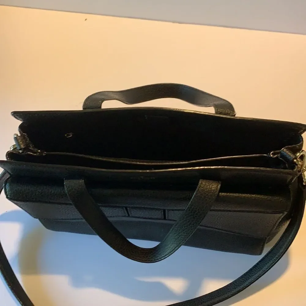 Kate Spade Chantal Bridge black leather bow satchel bag